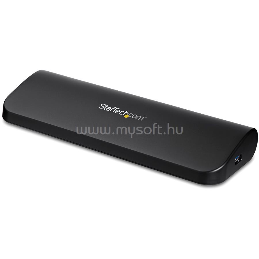 STARTECH Dual Monitor USB 3.0 Laptop Docking Station with HDMI/DVI/VGA, 3x USB-A Hub, GbE, Audio, Universal Type-A Dock