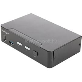 STARTECH 2 Port HDMI KVM Switch - Single Monitor 4K 60Hz Ultra HD HDR - Desktop HDMI 2.0 KVM Switch with 2 Port USB 3.0 Hub (5Gbps) and 4x USB 2.0 HID, Audio - Hotkey Switching SV231HU34K6 small