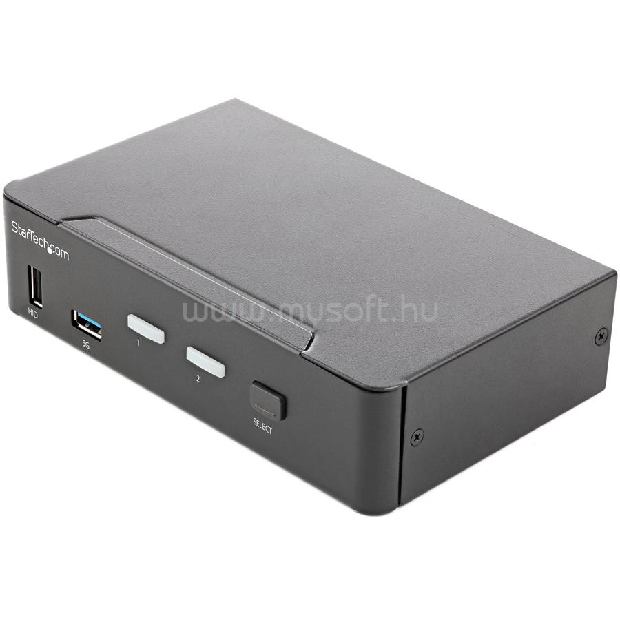 STARTECH 2 Port HDMI KVM Switch - Single Monitor 4K 60Hz Ultra HD HDR - Desktop HDMI 2.0 KVM Switch with 2 Port USB 3.0 Hub (5Gbps) and 4x USB 2.0 HID, Audio - Hotkey Switching
