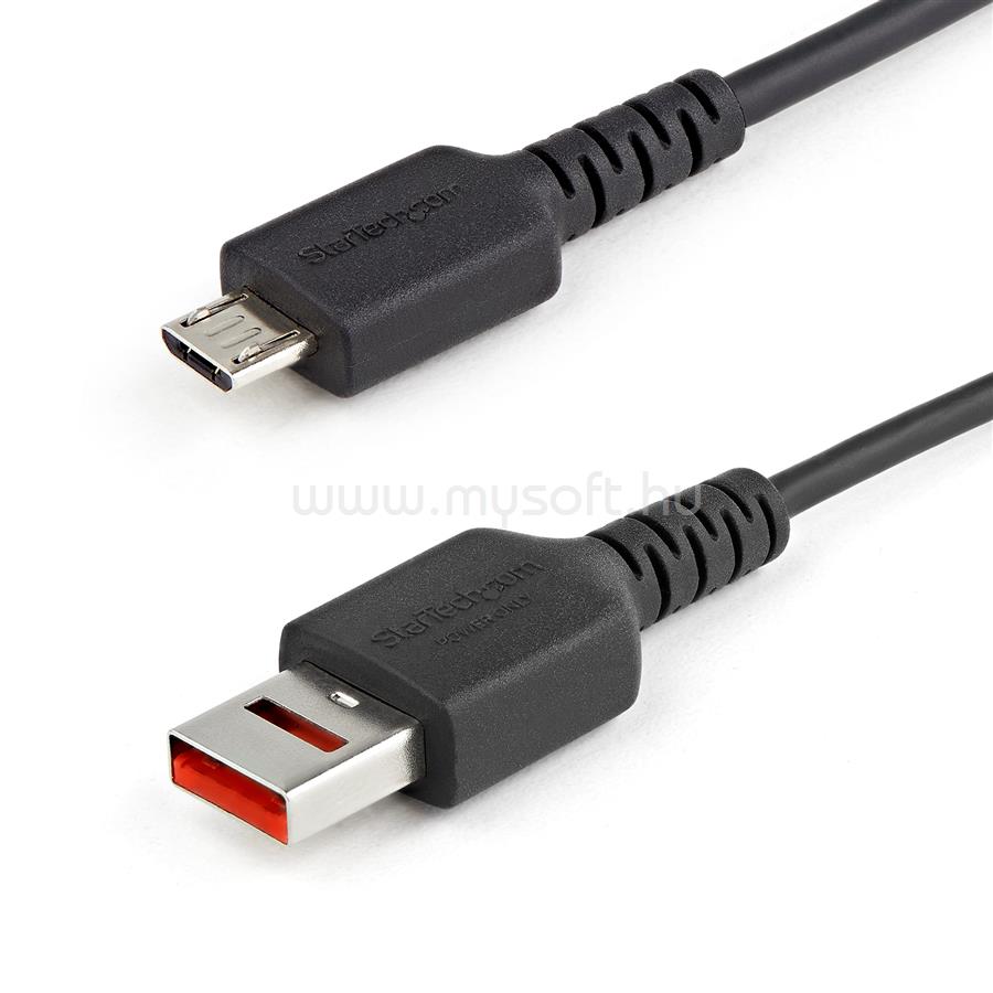 STARTECH 3ft (1m) Secure Charging Cable - USB-A to Micro USB Data Blocker Charge