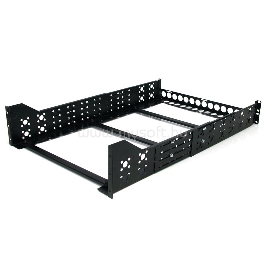 STARTECH 3U Universal Server Rack Rails - Fixed Mounting Rails - 19" Adjustable Depth Rack Mount Rails