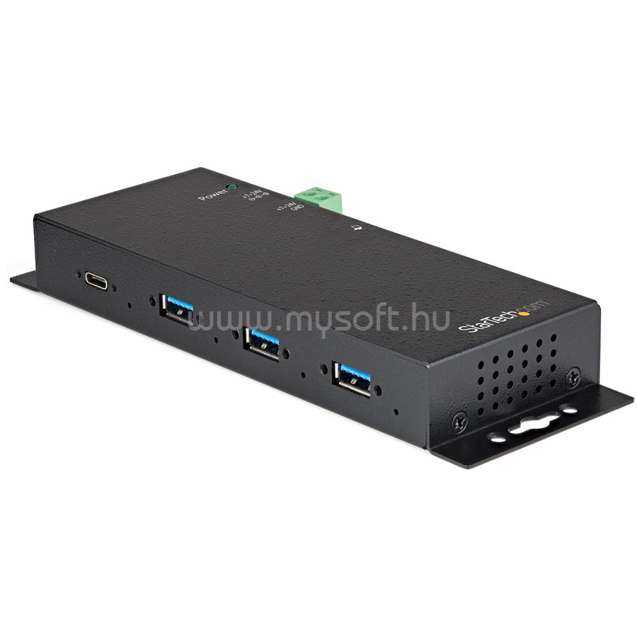 STARTECH 4-Port USB C Hub 10Gbps - Metal Industrial USB Type-C Hub w/ 3xUSB-A & 1xUSB-C