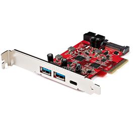 STARTECH 5-Port USB PCIe Card - 10Gbps USB 3.2 Gen 2 PCIe Card w/ 1x USB-C & 2x USB-A - 1x 2 Port IDC (Internal 5Gbps USB Header Expansion) PEXUSB312A1C1H small