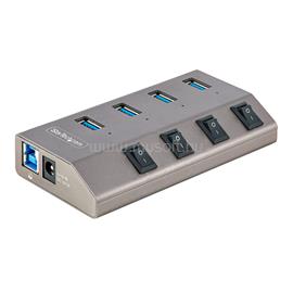 STARTECH 4 Port Self-Powered USB C Hub with Individual On/Off Switches, USB 3.0 (5Gbps) Expansion Hub with Power Supply 5G4AIBS-USB-HUB-EU small