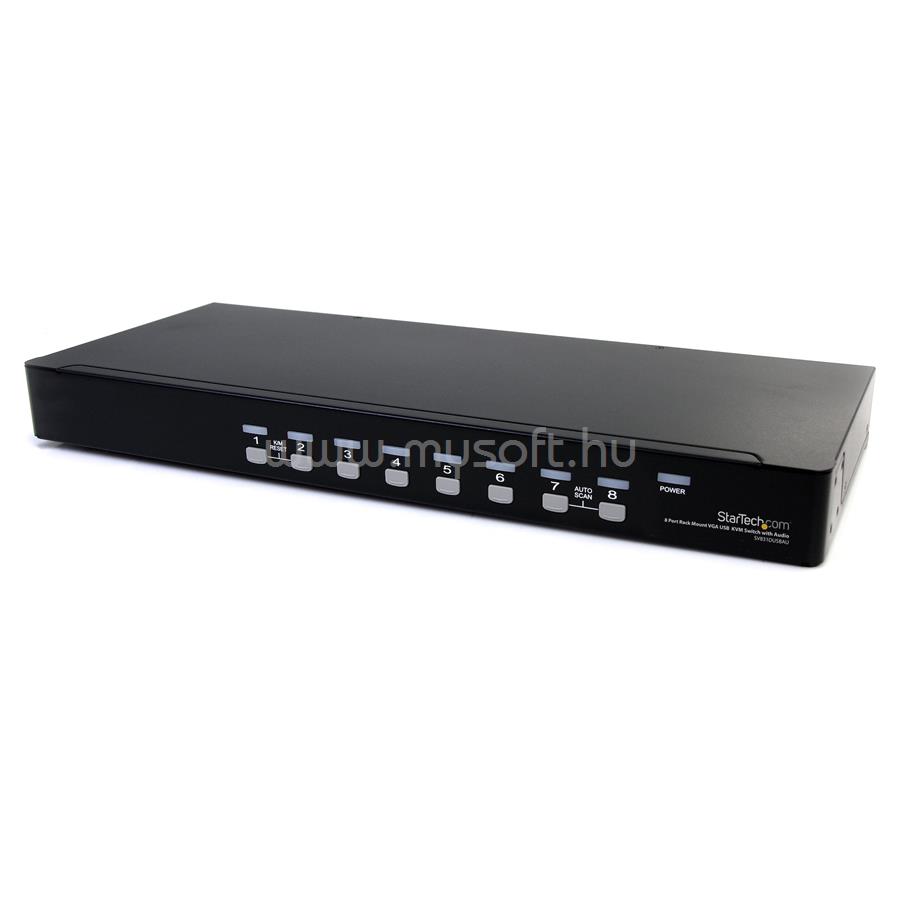 STARTECH 8 Port Rackmount USB VGA KVM Switch w/ Audio (Audio Cables Included)