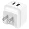 STARTECH Dual-Port USB Wall Charger - International Travel - 17W/3.4A - White USB2PACWH small