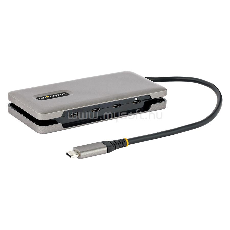 STARTECH 4-Port USB-C Hub, 4x USB-C Ports, USB 3.2 Gen 2 (10Gbps) - Portable USB C Hub with 100W Power Delivery Pass-Through