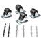 STARTECH Heavy Duty Casters for Server Racks/Cabinets - Set of 4 Universal M6 2-inch Caster Kit - Replacement Swivel Caster Wheels (45x75mm pattern) for 4 Post Racks RKCASTER2 small