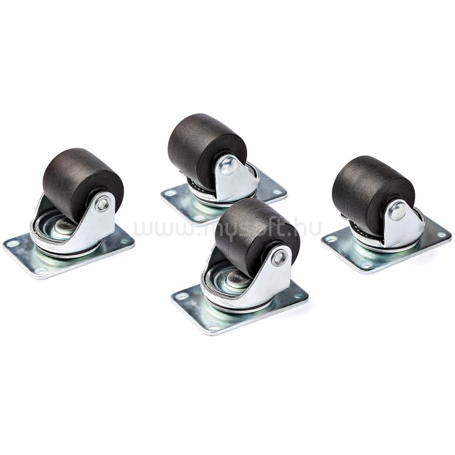 STARTECH Heavy Duty Casters for Server Racks/Cabinets - Set of 4 Universal M6 2-inch Caster Kit - Replacement Swivel Caster Wheels (45x75mm pattern) for 4 Post Racks