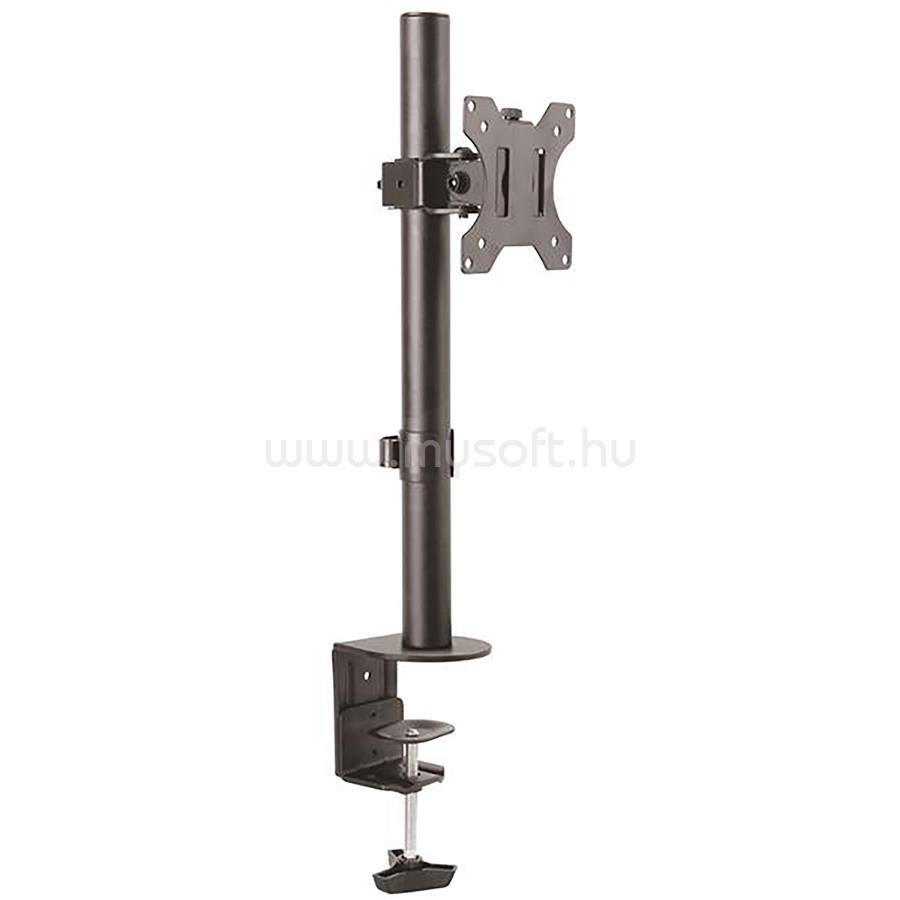 STARTECH Single Monitor Desk Mount - Single Screen Heavy Duty Pole Mount for up to 34" (17.6lb/8kg) VESA Compatible Displays - Ergonomic Height Adjustable Monitor Arm Mount