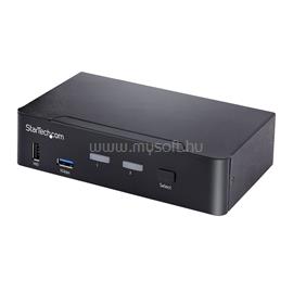 STARTECH 2-Port USB-C KVM Switch, Single 4K 60Hz DisplayPort Monitor, 3.5mm Audio, 6x USB Hub Ports, Hot Key Switching, Thunderbolt 3/4 Compatible SV231DPUCA small