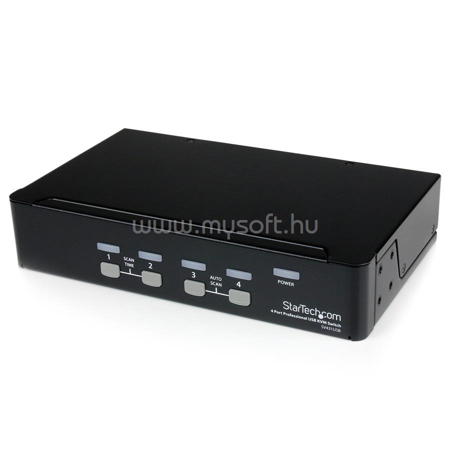 STARTECH 4 Port Professional VGA USB KVM Switch with Hub
