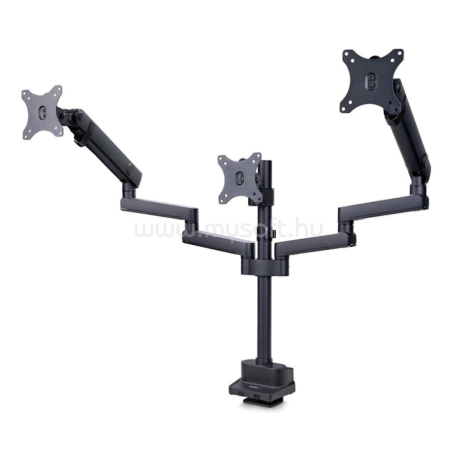 STARTECH TRIPLE MONITOR DESK MOUNT TO 27INCH SCREENS SPRING ARMS NS