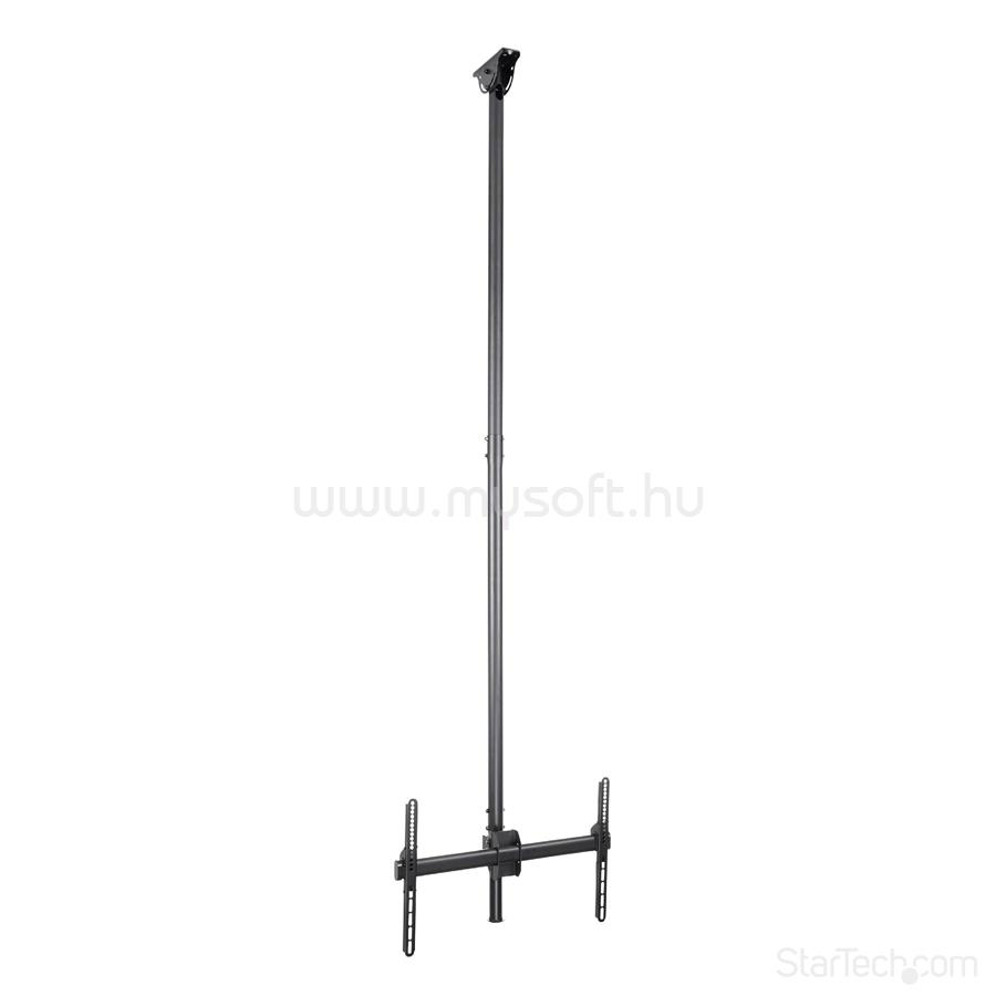 STARTECH TV Ceiling Mount - Full-Motion Universal Hanging Single Screen Mount with Adjustable Telescopic Long Pole - Tilt / Swivel - VESA Bracket for 32"-75" Displays