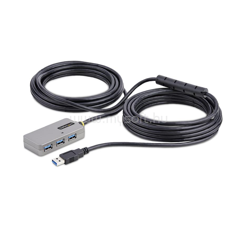 STARTECH USB Extender Hub, 10m USB 3.0 Extension Cable with 4-Port USB-A Hub, Active/Bus Powered USB Repeater Cable