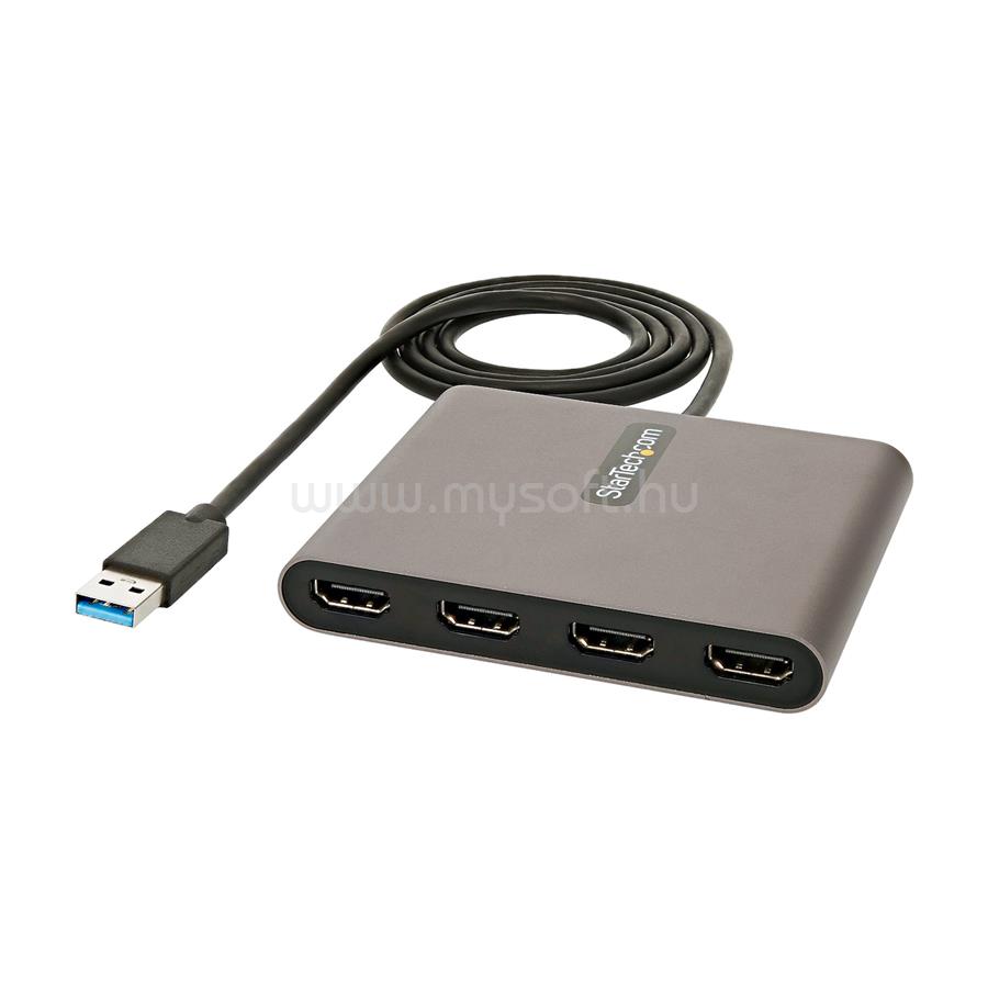 STARTECH USB 3.0 to Quad HDMI Adapter, USB to 4x HDMI Monitor Converter for Windows