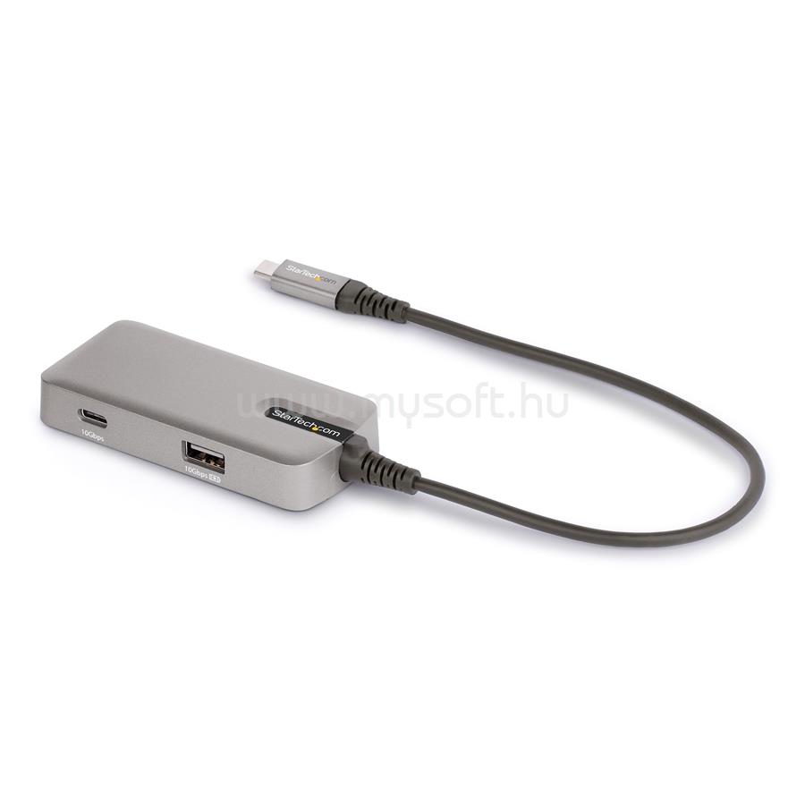 STARTECH USB C Multiport Adapter - USB-C to 4K 60Hz HDMI 2.0, 100W Power Delivery Pass-through - 3-Port 10Gbps USB Hub - Portable USB Type-C Mini Docking Station DKT31CHPD3 large
