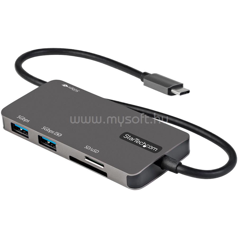 STARTECH USB C Multiport Adapter - USB-C to 4K HDMI, 100W Power Delivery Pass-through, SD/MicroSD Slot, 3-Port USB 3.0 Hub