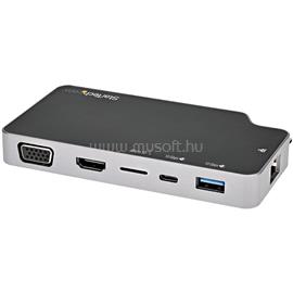 STARTECH USB C Multiport Adapter - USB-C to 4K HDMI or VGA Video with 100W Power Delivery Pass-through, 2-Port 10Gbps USB Hub, MicroSD, GbE - USB 3.1 Type-C Mini/Travel Dock CDP2HVGUASPD small