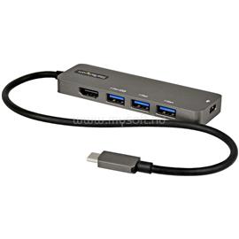 STARTECH USB C Multiport Adapter - USB-C to HDMI 2.0b 4K 60Hz (HDR10), 100W Power Delivery Pass-Through, 4-Port USB 3.0 Hub - USB Type-C Mini Dock DKT30CHPD3 small