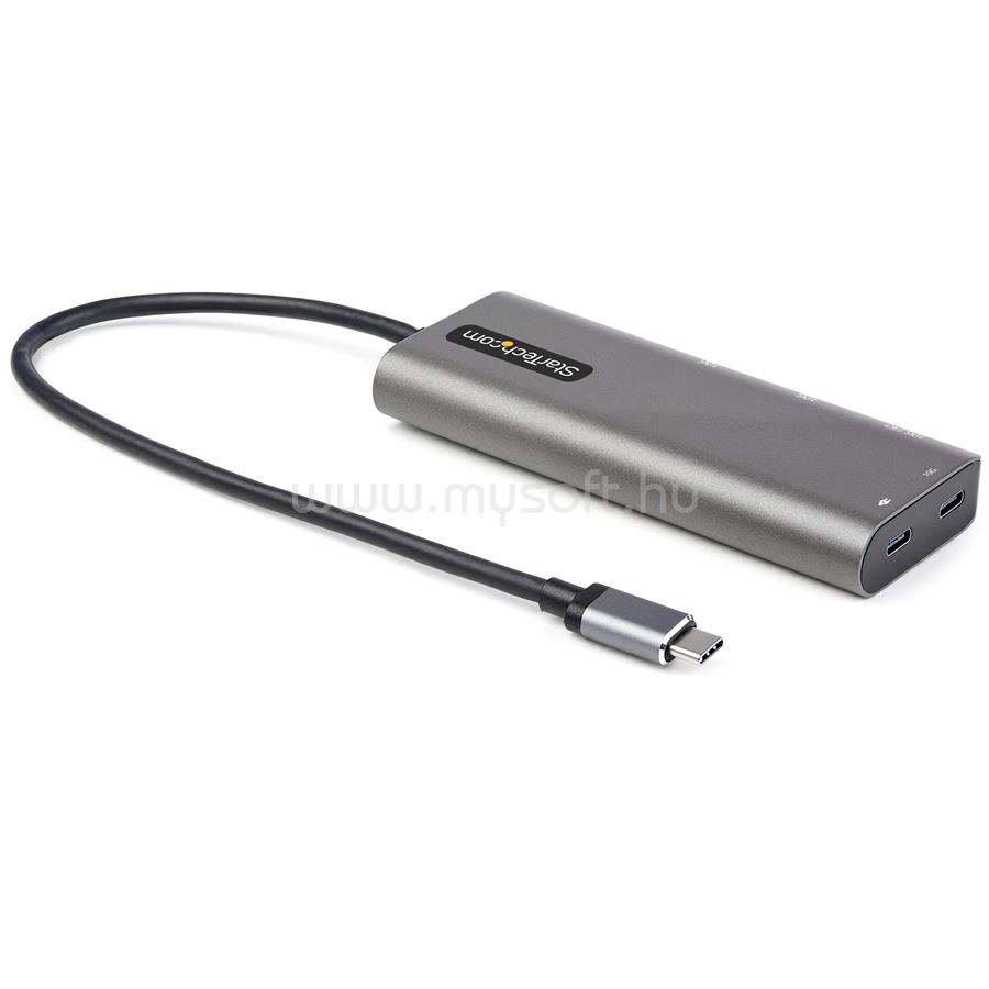 STARTECH USB C Multiport Adapter - USB-C to HDMI or Mini DisplayPort 4K 60Hz, 100W Power Delivery Pass-Through, 4-Port 10Gbps USB Hub - USB Type-C Mini Dock DKT31CMDPHPD large