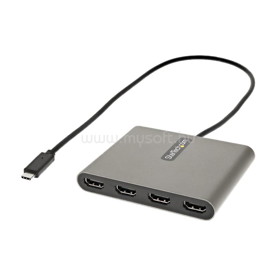 STARTECH USB C to Quad HDMI Adapter, USB-C to 4x HDMI Monitor Converter for Windows
