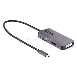 STARTECH USB C Video Adapter, USB C to HDMI DVI VGA Adapter, Up to 4K 60Hz, Aluminum, Multiport Video Display Adapter, Thunderbolt 3 / 4 Compatible 118-USBC-HDMI-VGADVI small