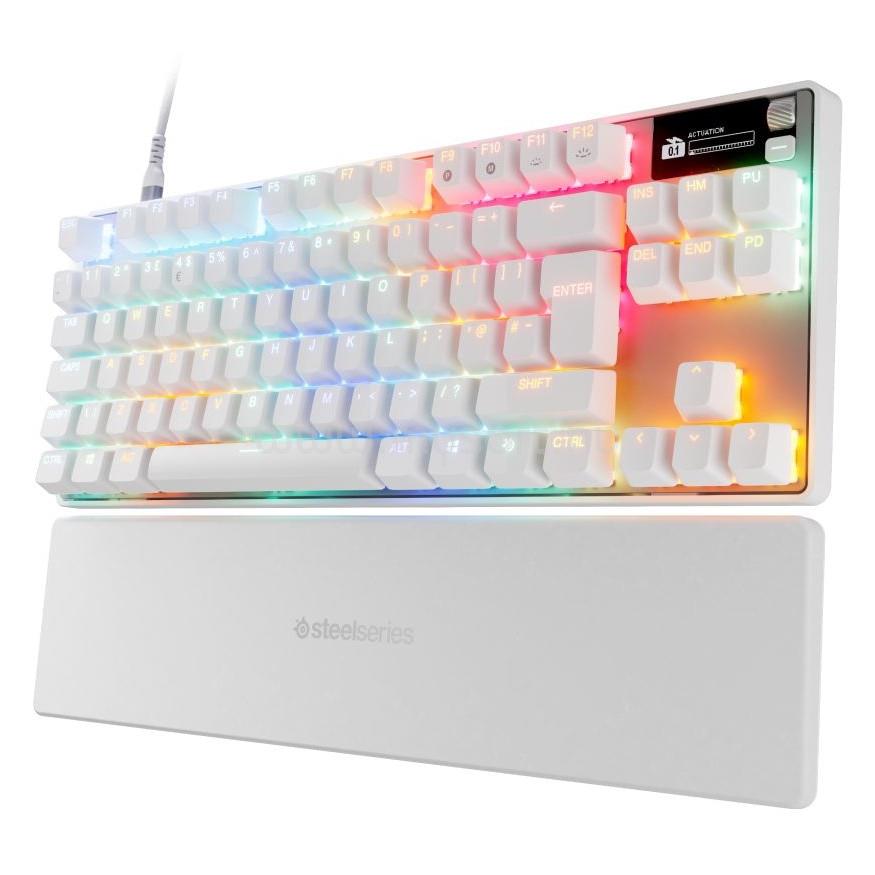 STEELSERIES Apex Pro TKL Gen 3 mechanikus gamer vezetékes billentyűzet angol lokalizáció (fehér)