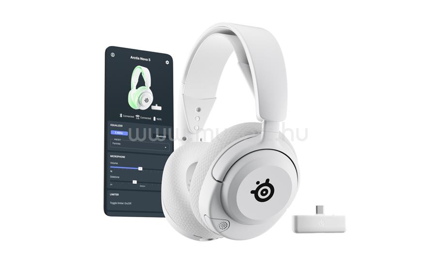 STEELSERIES Arctis Nova 5X vezeték nélküli gamer headset (fehér)