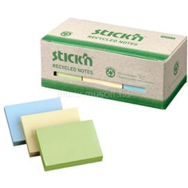 STICK N Stick`N 38x50mm újrahasznosított 100 lap 12tömb/cs jegyzettömb STICK_N_21407 small