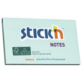 STICK N Stick`N 76x127mm 90lap környezetbarát pasztell kék jegyzettömb STICK_N_21568 small