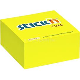 STICK N Stick`N 76x76mm 400 lap neon sárga öntapadó kockatömb STICK_N_21010 small