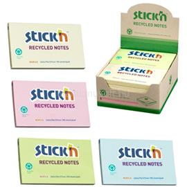 STICK N Stick`N 78x127mm újrahasznosított 100 lap 12tömb/cs jegyzettömb STICK_N_21435 small