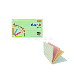 STICK N StickN MagicPad 76x127mm 100lap vonalas pasztell mix jegyzettömb STICK_N_21578 small