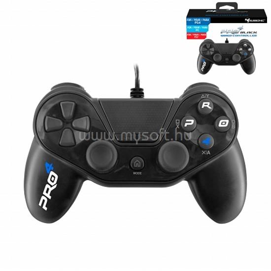 SUBSONIC PS4 (PS4 Slim - PS4 Pro - PS3 - PC) Pro 4 vezetékes kontroller (fekete)