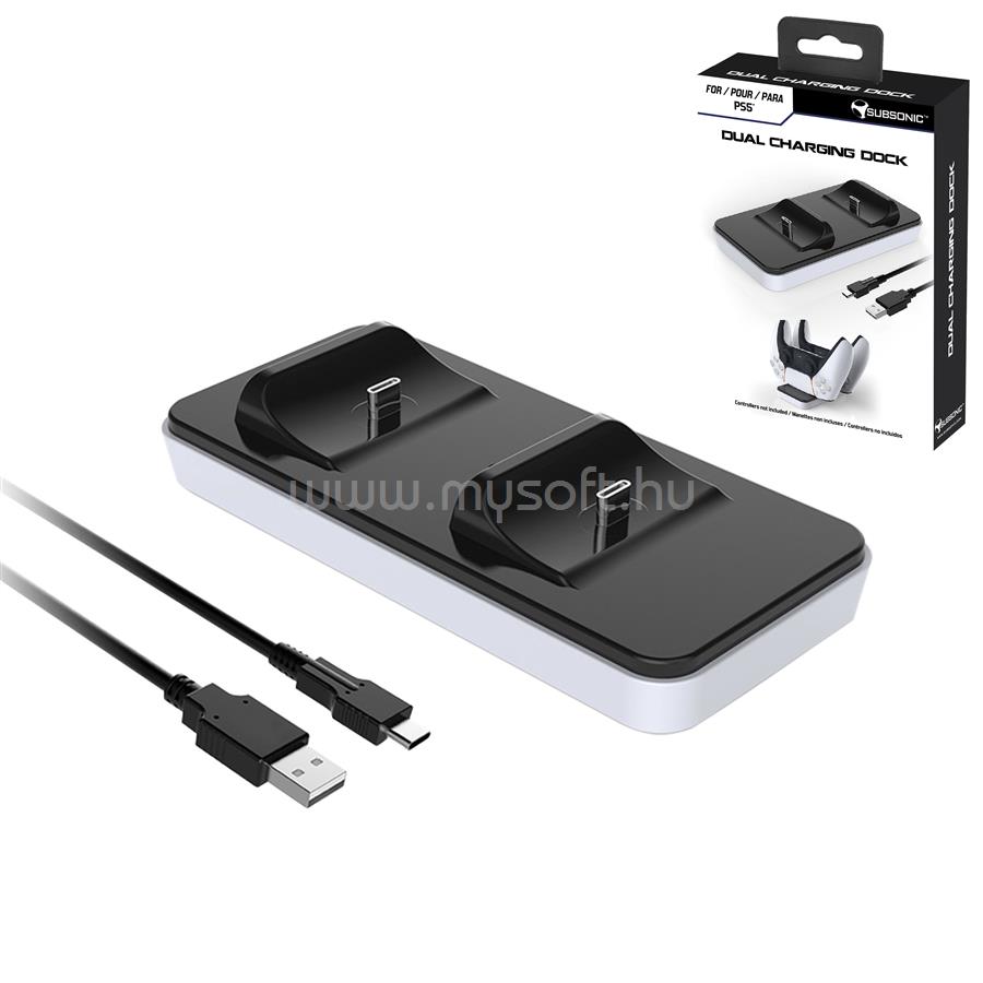SUBSONIC PS5 Duál töltőállomás