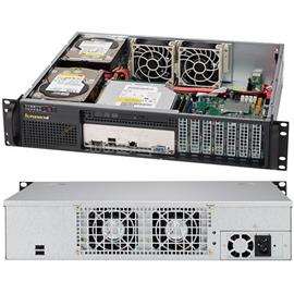SUPERMICRO Chassis SuperChassis CSE-523L-505B, 2U Rack-Mountable, ATX , 7 slots, PSU installed Internal 500W Platinum level, fan: 2 x 80mm, Black CSE-523L-505B small