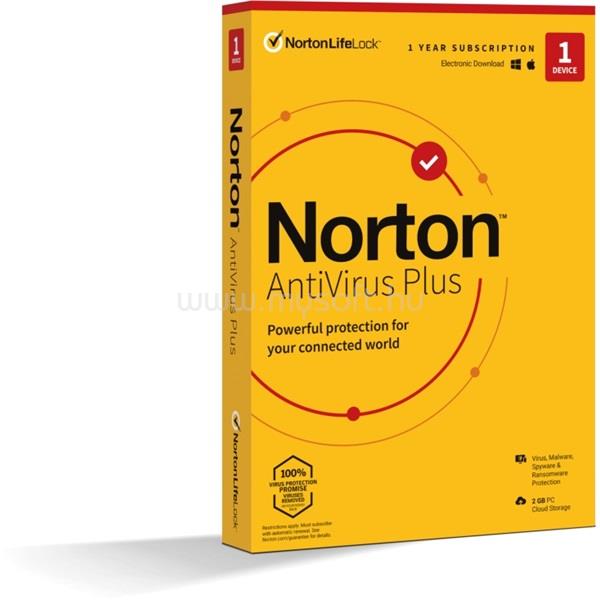 SYMANTEC Norton Antivírus Plus 2GB HUN 1 Felhasználó 1 gép 1 éves vírusirtó szoftver