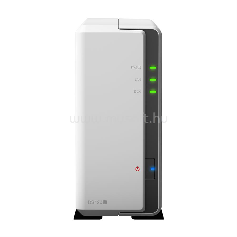 SYNOLOGY NAS 1 fiókos DiskStation DS120j 2x800MHz, 512MB DDR3L, 1x1GbE, 2xUSB2.0