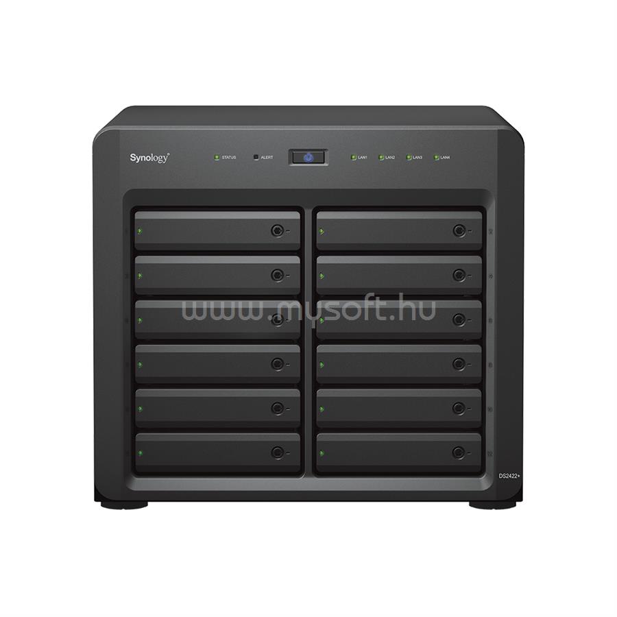 SYNOLOGY NAS 12 fiókos DS2422+ AMD Ryzen V1500B 2,2GHz, 4GB DDR4, 4x1GbE, 2xUSB3.2