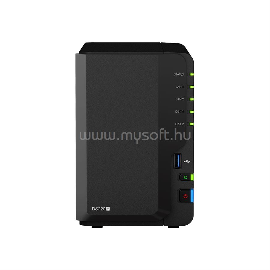 SYNOLOGY NAS 2 fiókos DS220+ Intel Celeron J4025 2x2,0GHz, 2GB DDR4, 2x1GbE, 2xUSB3.2