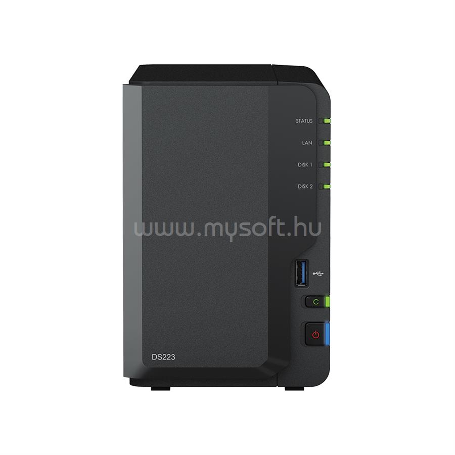 SYNOLOGY NAS 2 fiókos DS223 4x1,7GHz, 2GB DDR4, 1x1GbE, 3xUSB3.2