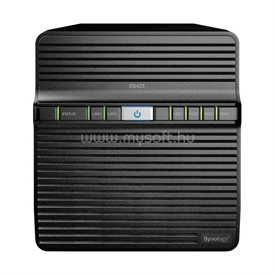 SYNOLOGY NAS 4 Fiókos DS423 Realtek RTD1619B 4x1,7GHz, 2GB DDR4, 2x1GbE, 2xUSB3.2