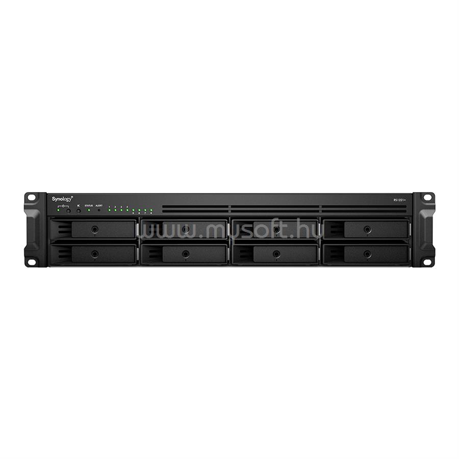 SYNOLOGY NAS 8 Fiókos RS1221RP+ AMD Ryzen V1500B 4x2,2GHz, 4GB DDR4 , 4x1GbE, 2x3.2USB, 1xeSATA