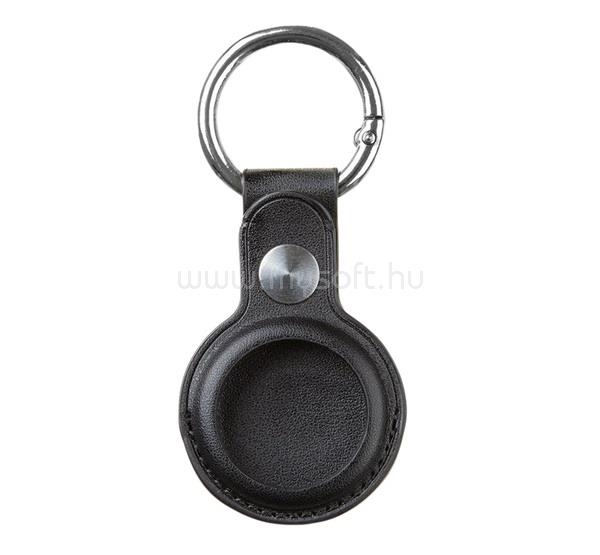 TACTICAL TACTICAL AIRTAG BEAM LEATHER bőr hatású tok kulcstartó, karabíner, FEKETE Apple AirTag