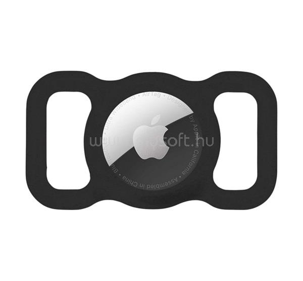 TACTICAL TACTICAL BEAM COLLAR szilikon tok nyakörvre fűzhető, ütésállóság, FEKETE Apple AirTag