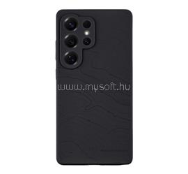 TACTICAL Samsung S25 Ultra TACTICAL BEAVER szilikon telefonvédő mikrofiber plüss belső, topográfiai minta, FEKETE TACTICAL_57983126368 small