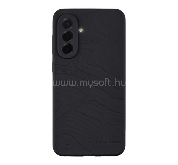 TACTICAL Samsung A36 5G TACTICAL BEAVER szilikon telefonvédő mikrofiber plüss belső, topográfiai minta, FEKETE