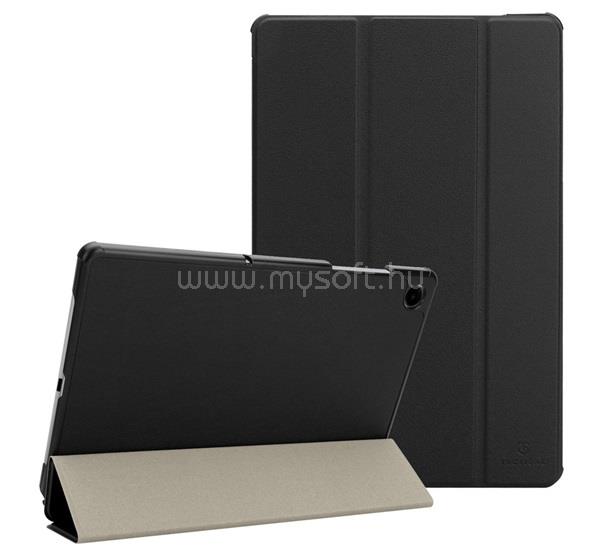 TACTICAL Samsung Tab A11 Plus LTE TACTICAL BOOK TRIFOLD tok álló, bőr hatású aktív FLIP, asztali tartó, FEKETE
