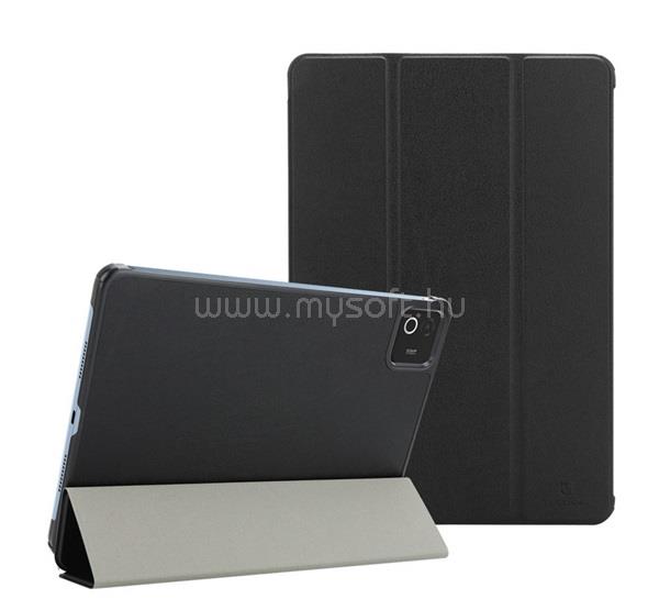 TACTICAL Xiaomi Pad 8 Pro / Pad 8 / Pad 7 Pro TACTICAL BOOK TRIFOLD tok álló, bőr hatású aktív FLIP, asztali tartó, FEKETE